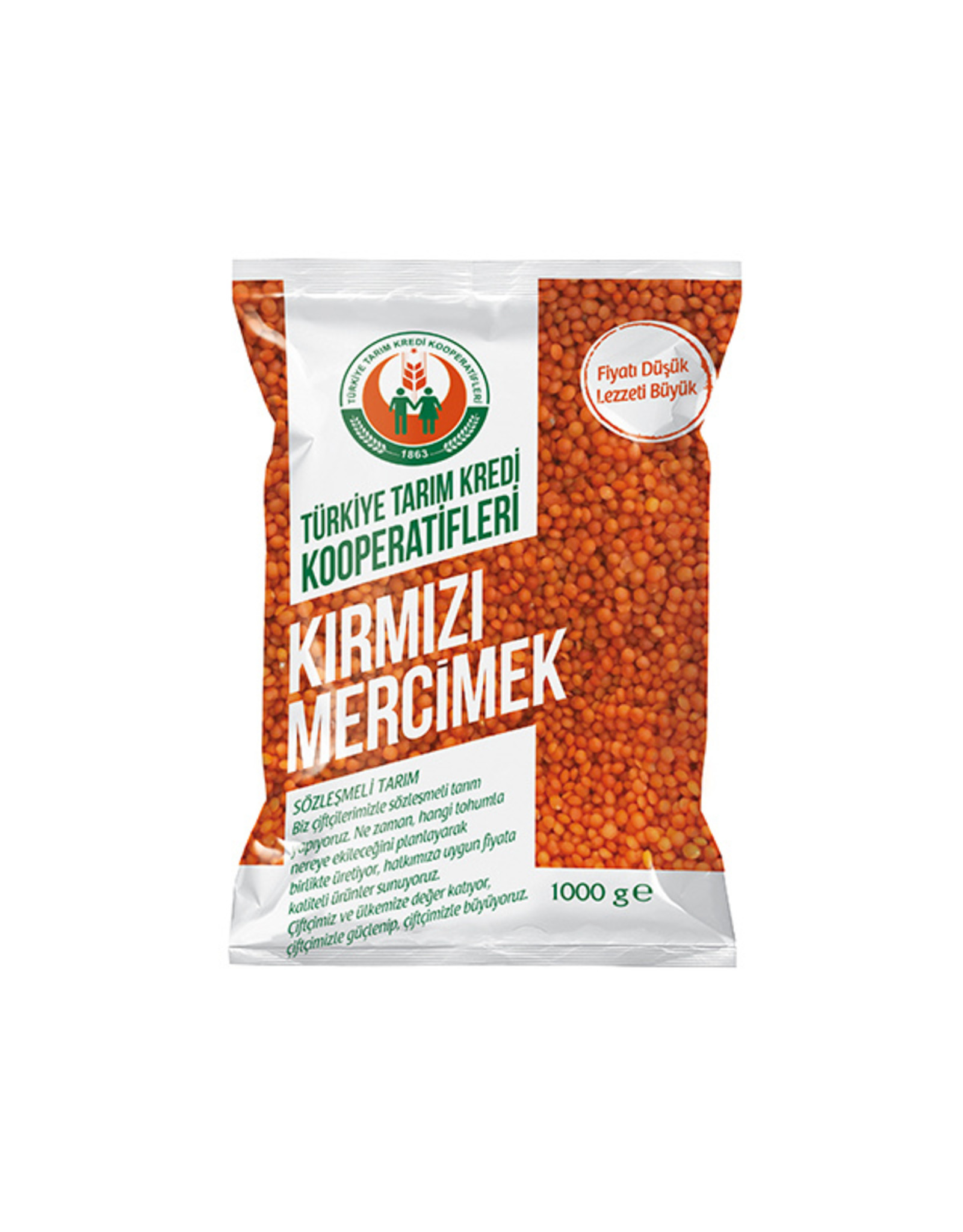 Tarim kredi kooperatif Tarim kredi Kooperatif Kırmızı Mercimek Eko (1000 g)
