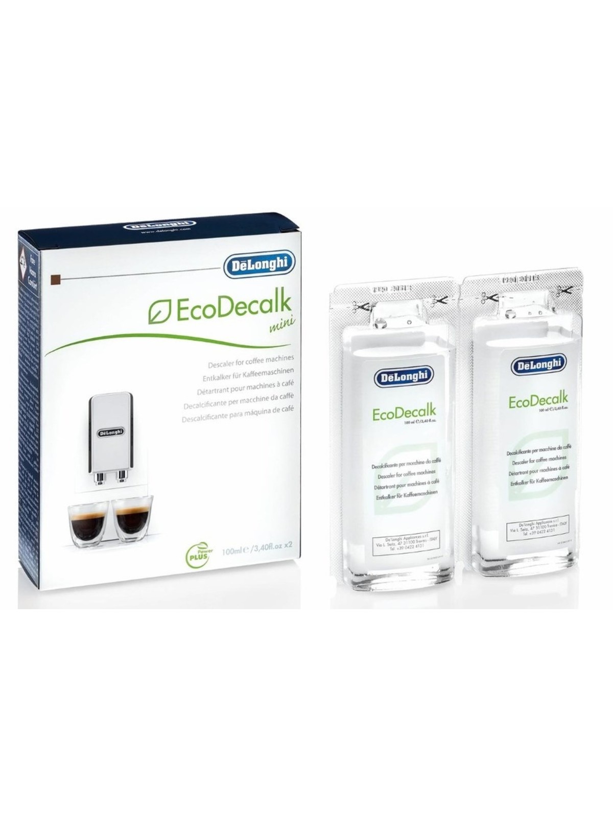 DeLonghi Coffee Machine Descaler (2 x 100 ml) Descaler.co.uk