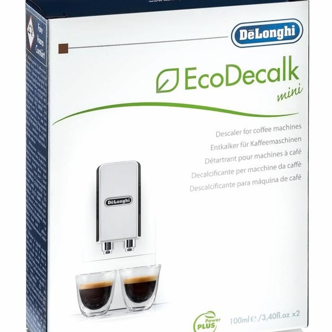 Delonghi Descaler EcoDecalk 2 x 100ml Descaler.co.uk
