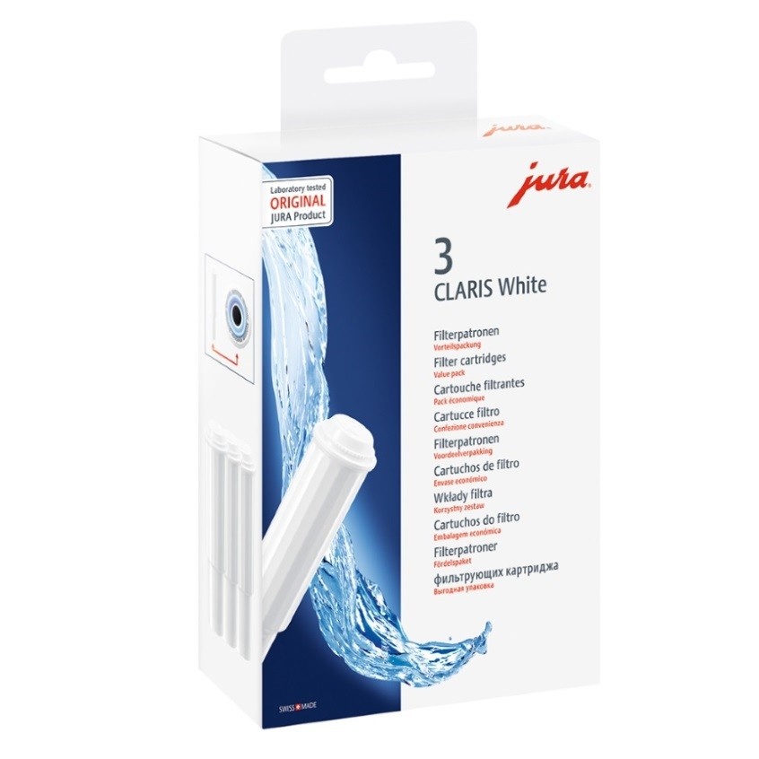 Jura Water Filter Claris White Value Pack Descaler.co.uk