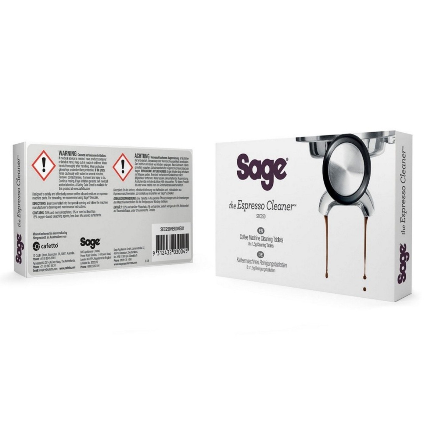 Sage Espresso Cleaning Tablets 8 pcs Descaler.co.uk
