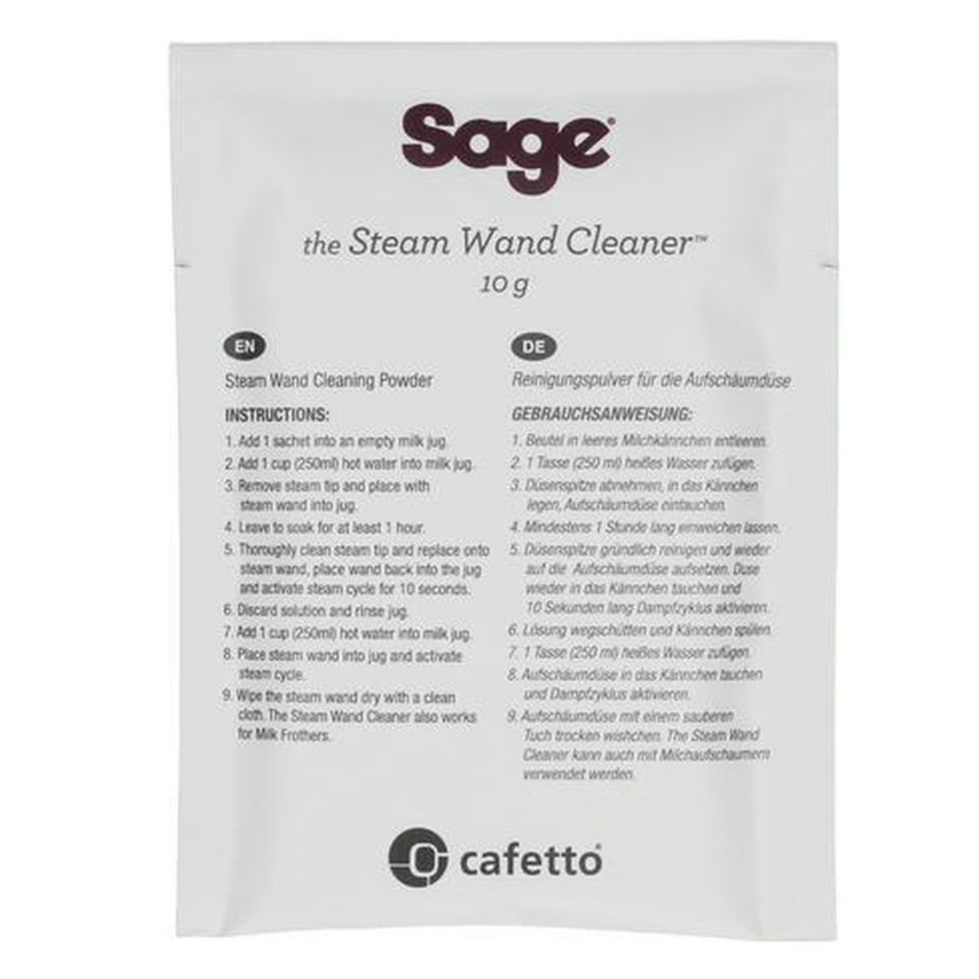 Sage Steam Wand Milk Cleaner 10 pcs Descaler.co.uk