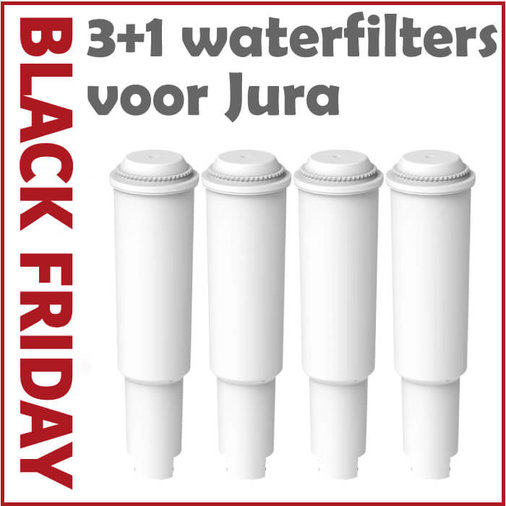 BLACK FRIDAY - ECCELLENTE 3+1 waterfilters compatibel met Jura White
