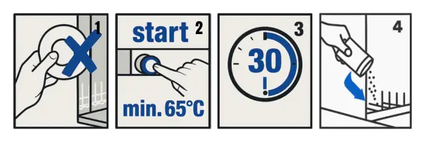vaatwasser reinigen in 4 stappen