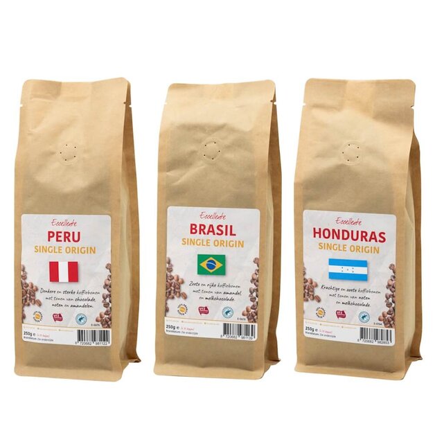 ECCELLENTE Chocolade & Noten – koffiebonen pakket – 750 gram