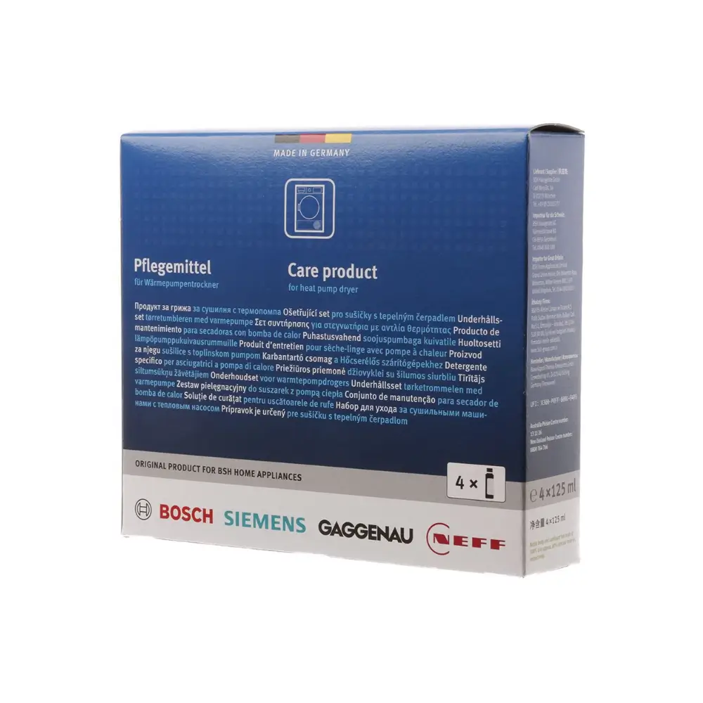 SIEMENS Warmtepompdroger verzorgingsset - 4x 125 ml