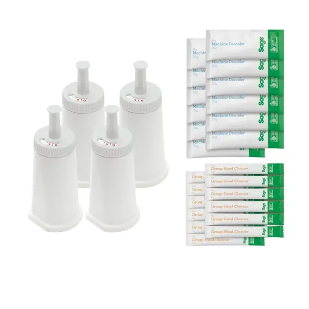 SAGE Onderhoudspakket voor één jaar - 4x ClaroSwiss waterfilter, 12x ontkalken, 12x reinigen