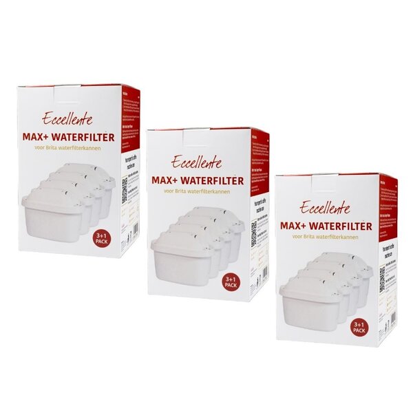 12x waterfilter geschikt voor Brita waterfilterkan - Maxtra Pro & Maxtra+