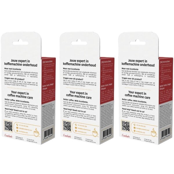 Ontkalkingspoeder voor Koffiemachines - 6x ontkalken - 6x 40 gram