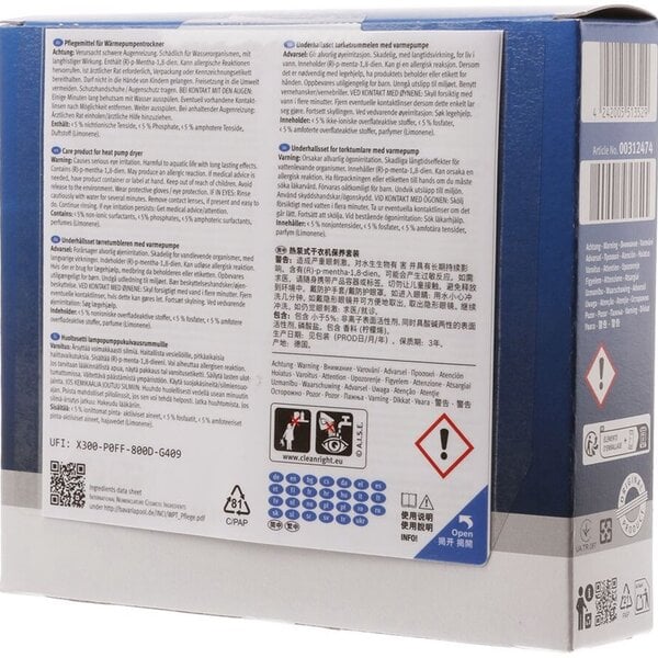 Warmtepompdroger verzorgingsset duo-pack - 8x125 ml (2x4)