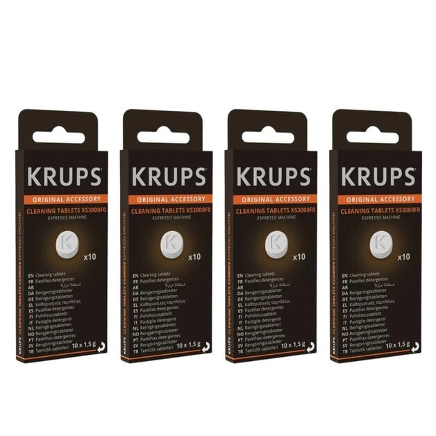 KRUPS Reinigingstabletten XS3000 - 4 verpakkingen - 40 stuks