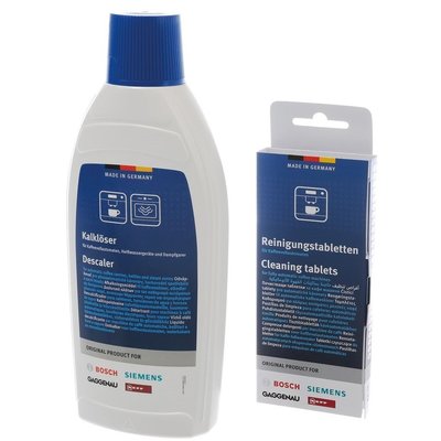 Onderhoudspakket – Ontkalker 500 ml + 10 Reinigingstabletten