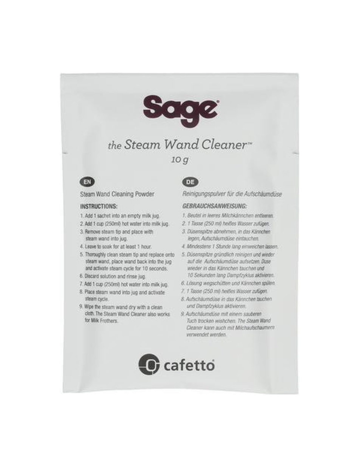 SAGE Steam Wand Cleaner Melkreiniger 10 zakjes Eccellente.nl