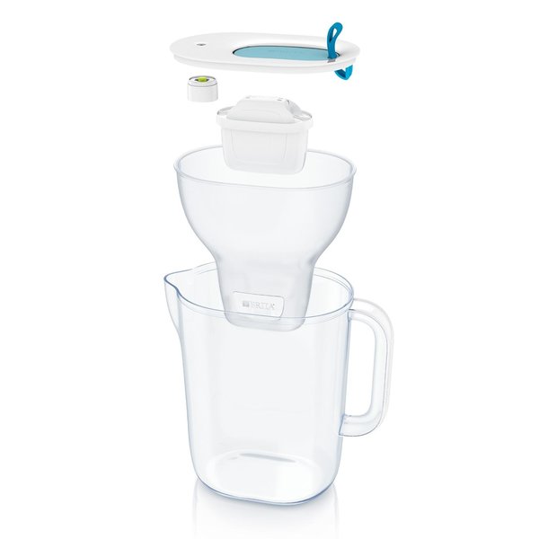 Fill&enjoy Waterfilterkan 2,4 liter - Cool Grey ⭐PLUS Gratis 4 Eccellente Max+ Filters