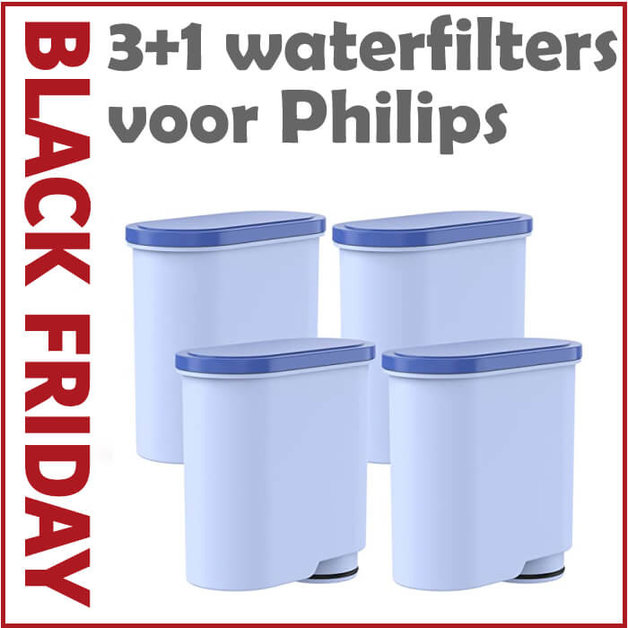  3+1 waterfilters compatibel met Philips AquaClean