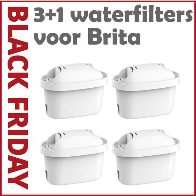  3+1 waterfilters compatibel met Brita Maxtra