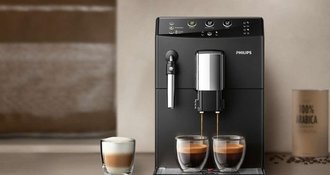 Vraag: Het waarschuwingslampje op mijn Philips-espressomachine gaat niet uit