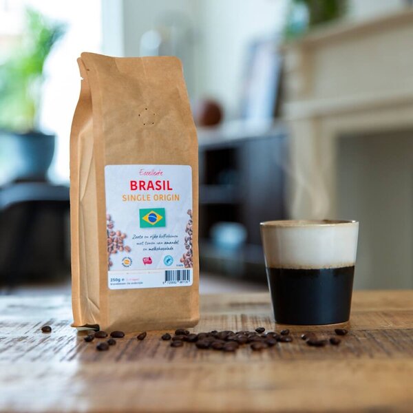 Brasil Koffiebonen 250g – 100% Arabica, Zacht & Rond