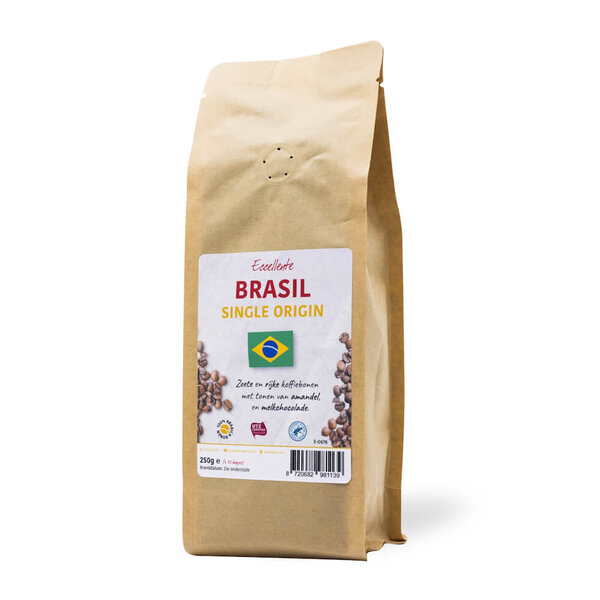 Brasil Koffiebonen 250g – 100% Arabica, Zacht & Rond