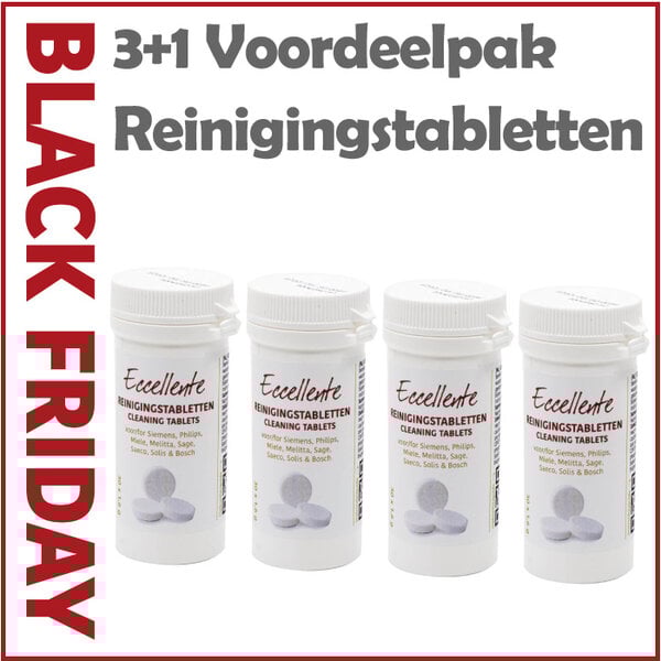 3+1 Reinigingstabletten Voordeelpak