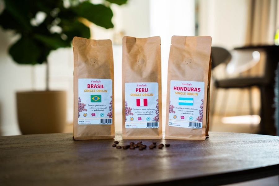 Eccellente koffiebonen pakketten en 1KG zakken