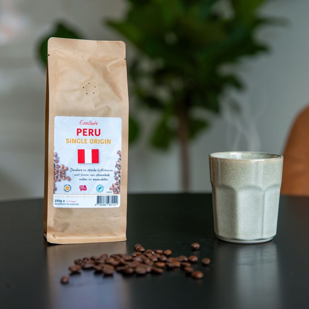 Eccellente Peru koffiebonen sfeerbeeld