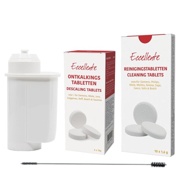 ECCELLENTE Onderhoudsset voor Siemens EQ – Waterfilter, Ontkalker & Reiniging