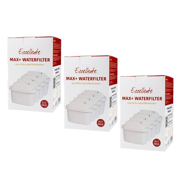 ECCELLENTE waterfilter voor Brita Maxtra & Brita Maxtra Pro - 12 stuks jaarpakket