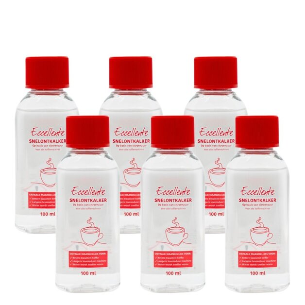 ECCELLENTE ontkalker voor Krups koffiemachines - 6x 100 ml