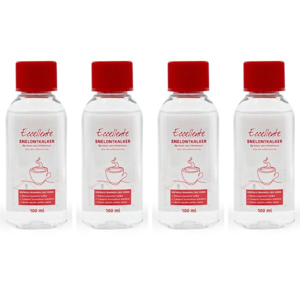 Ontkalker voor koffiemachines - 4x 100 ml op basis van citroenzuur