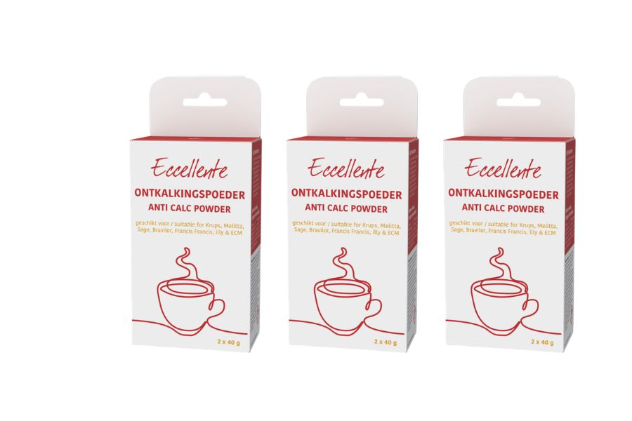 NIEUW! Eccellente Ontkalkingspoeder - eenvoudig en snel je machine kalkvrij