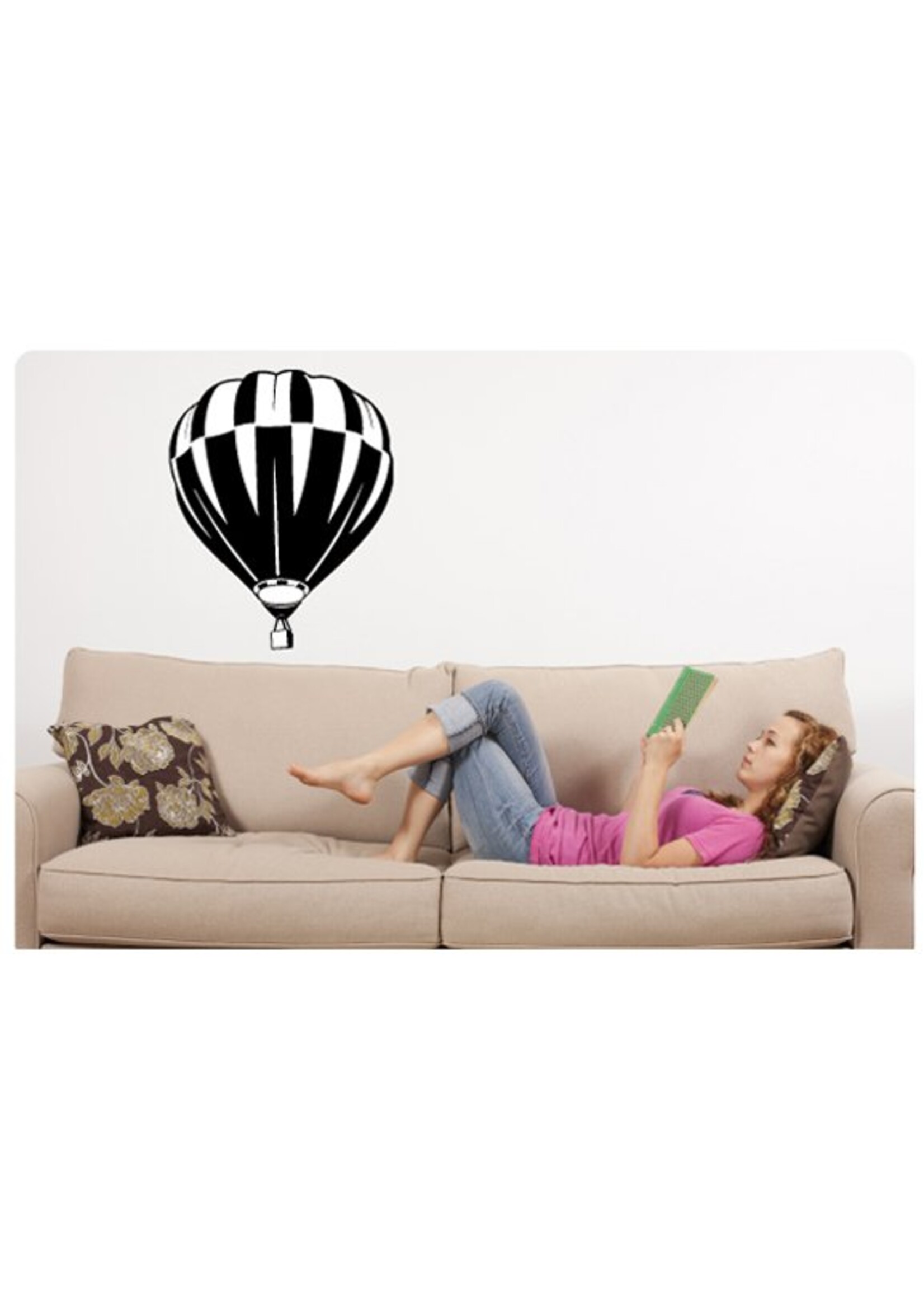 Muurteksten.nl Muursticker Heteluchtballon