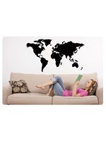 Muurteksten.nl Muursticker Wereldkaart