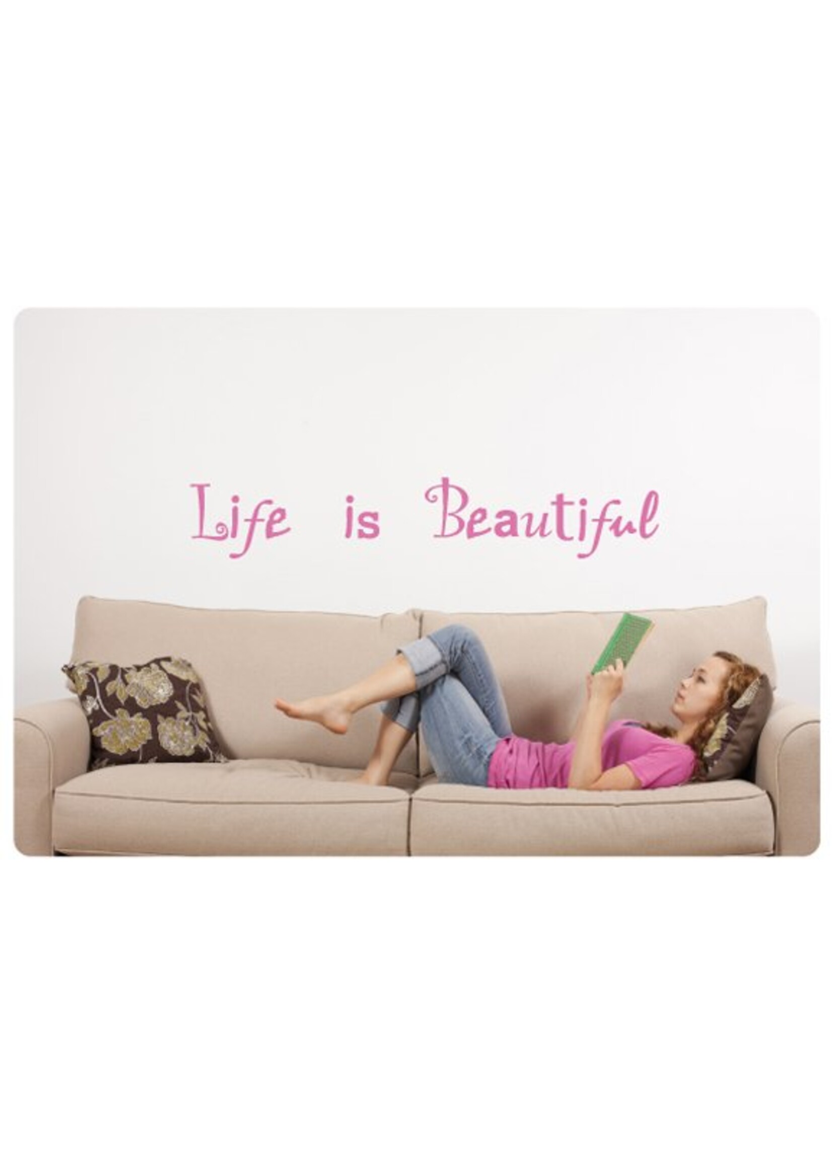 Muurteksten.nl Muurtekst Life is beautiful