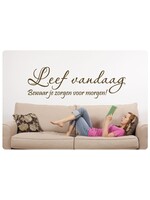 Muurteksten.nl Muurtekst Leef vandaag
