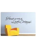 Muurteksten.nl Muursticker A home is made of