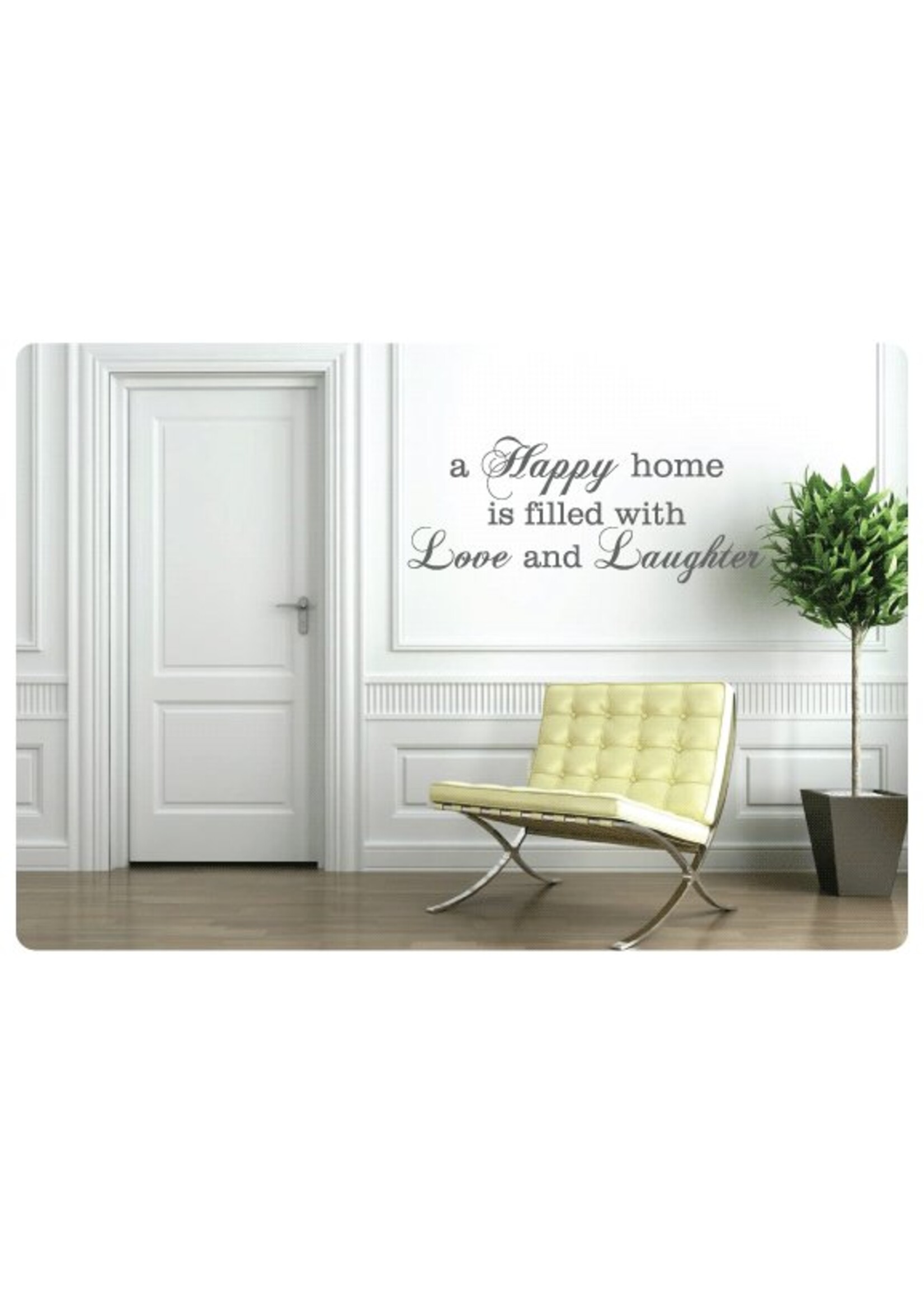 Muurteksten.nl Muurtekst A happy home