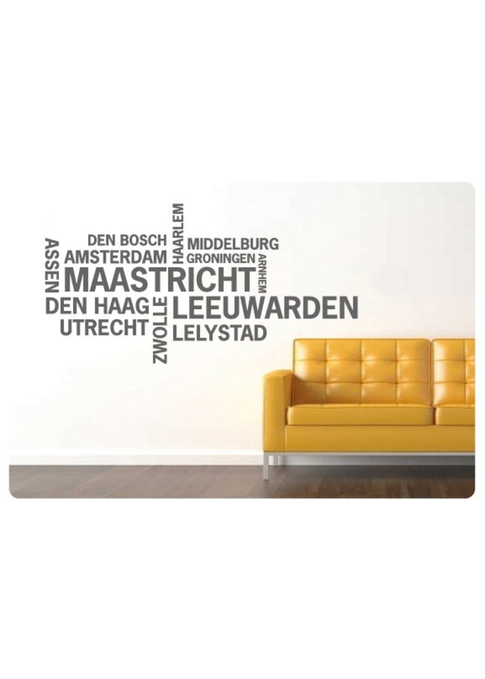 Muurteksten.nl Muurtekst of Muursticker Nederlandse Steden, Maastricht