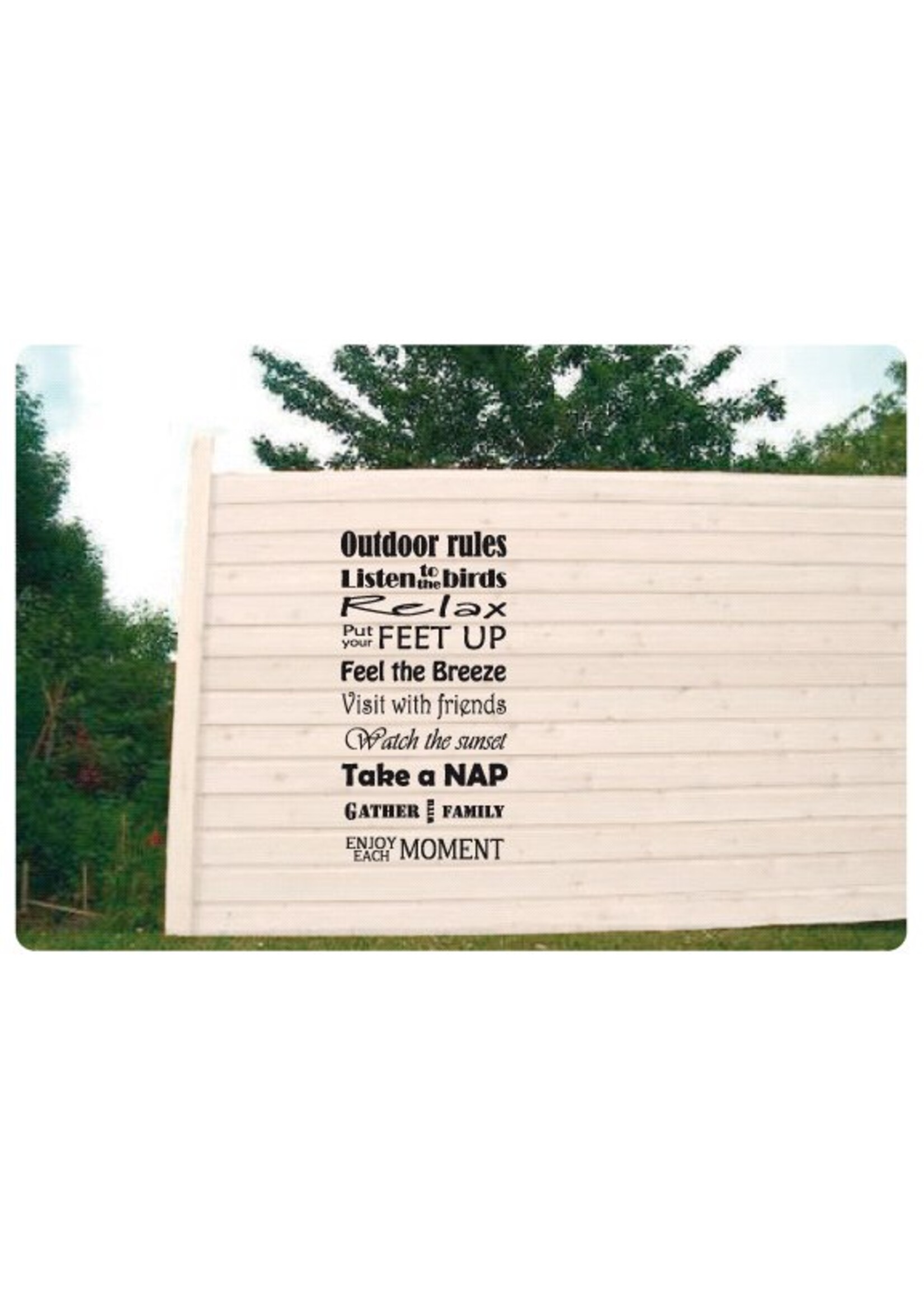 Muurteksten.nl Muurtekst Outdoor Rules