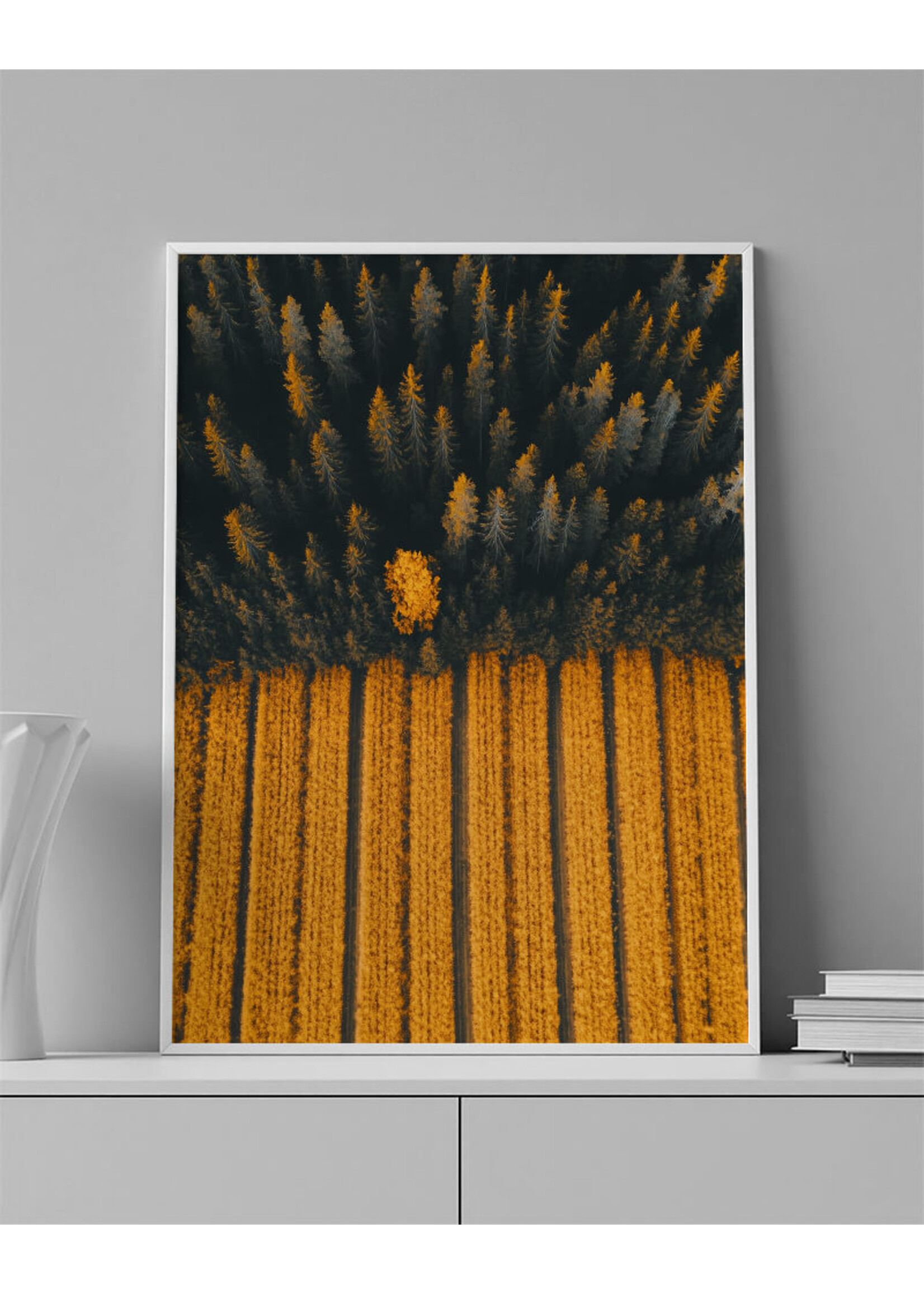 Luchtfoto graanveld poster | Unieke Landschapsfotografie voor jouw interieur - Copy