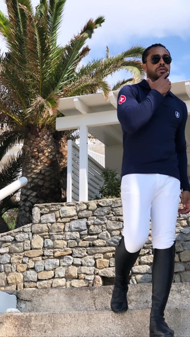 Robeaux Robeaux Long Sleeve Polo- Navy