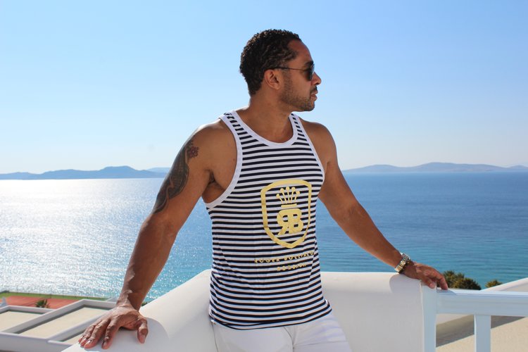 Robeaux Robeaux Modal Tank Top Blue & White Striped