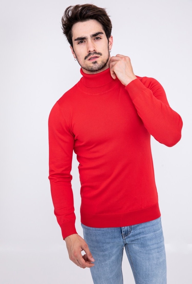 Paris Turtleneck-Red