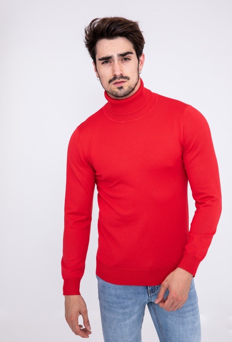 Paris Turtleneck-Red