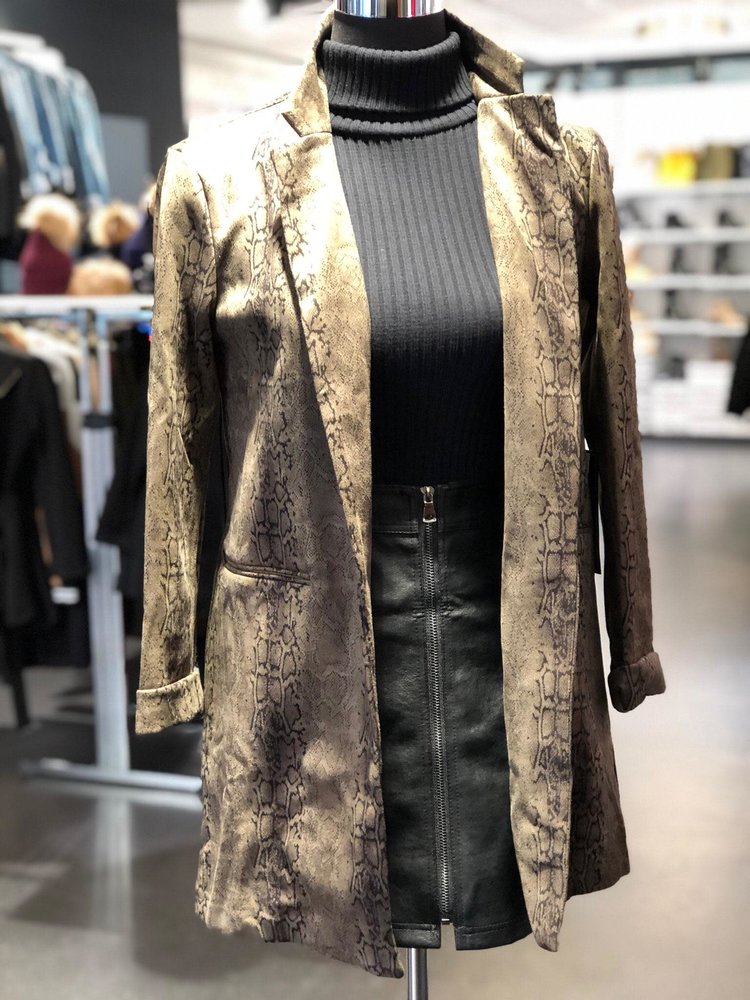 Faux Leather Skirt - Black