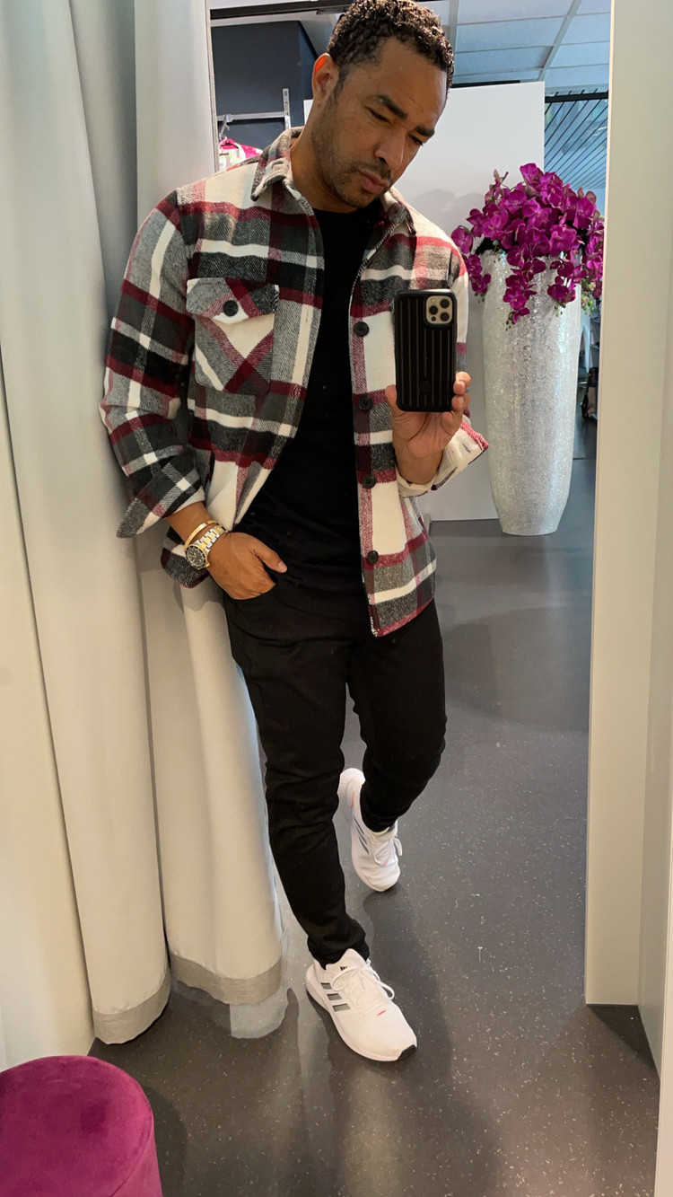 Paris Flannel Jacket - Black,Red & White