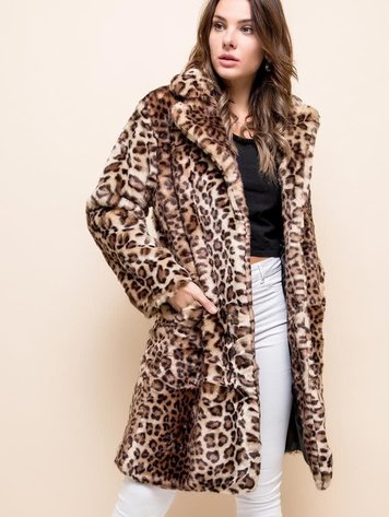 Teddy Bear Coat- Animal Print