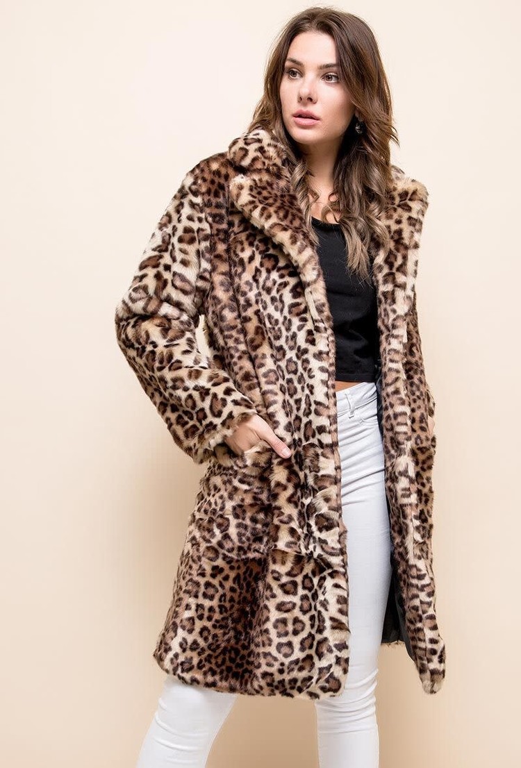 Teddy Bear Coat- Animal Print