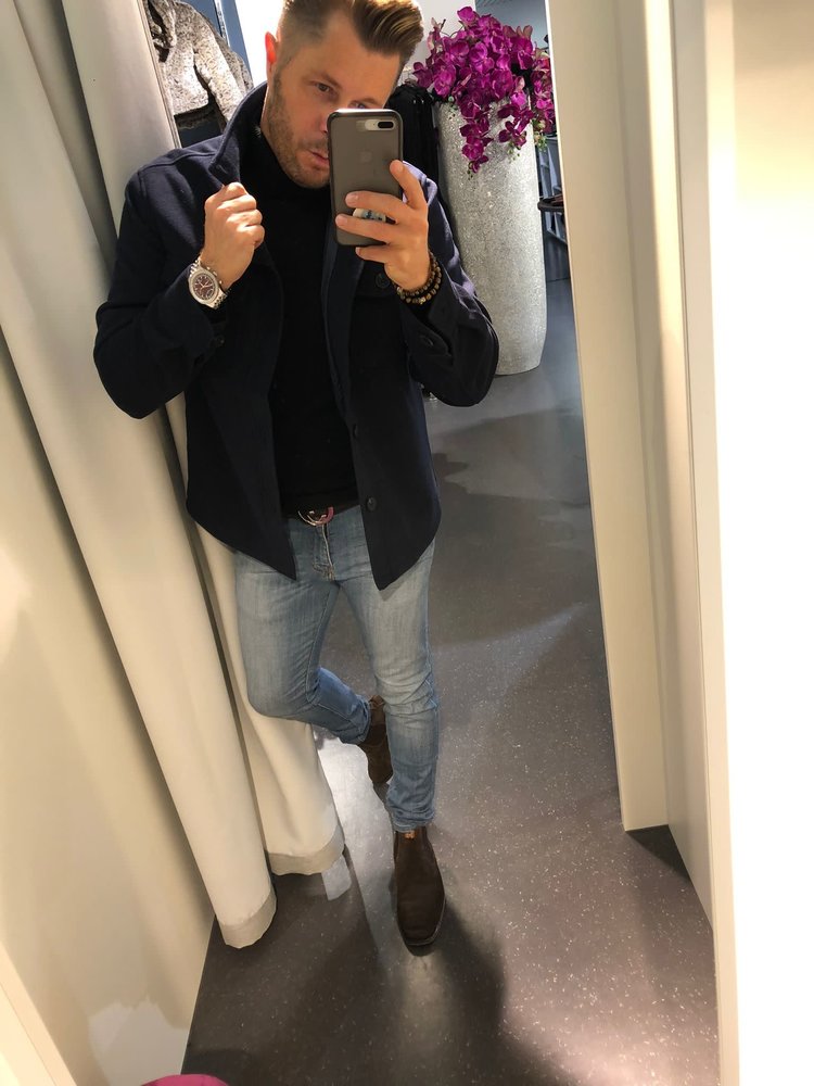 Paris Flannel Jacket - Navy Blue