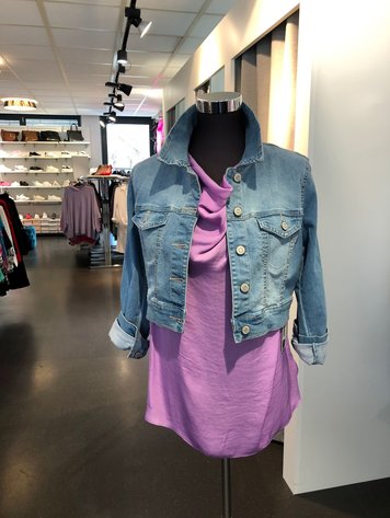 USA Super Soft Stretchy Jeans Jacket- Light Wash -EJ2056